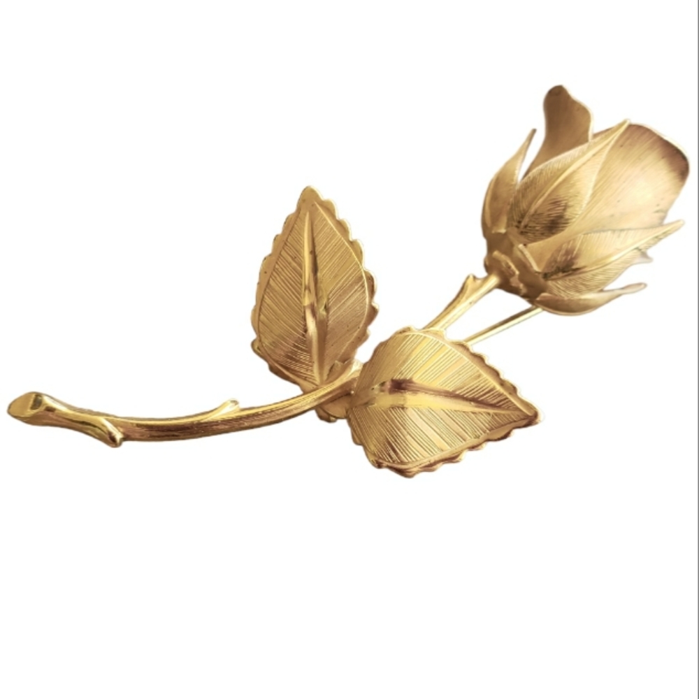 Giovanni Rose of Christ Brooch Gold Pin - Picture 1 of 9